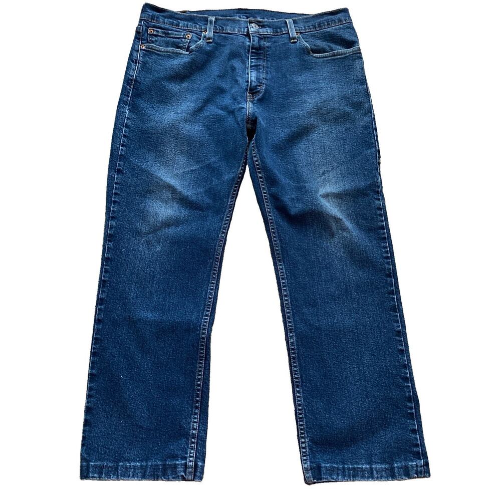 Levi's 514 Straight Fit Men's Jeans - Dark Blue Denim, Size 36x30